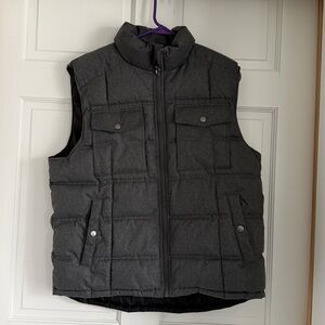 Charcoal gray puffer vest